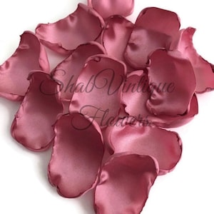 Wedding Aisle Runner Decor, Dusty Rose Pink Flower Petals, Petals to toss, Flower Girl Petals