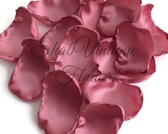 Wedding Aisle Runner Decor, Dusty Rose Pink Flower Petals, Petals to toss, Flower Girl Petals