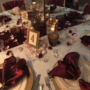 Wedding Aisle Decorations, Marsala Maroon blush pink ivory and champagne petals, 2000 flower petals, Flower Girl Petals image 9