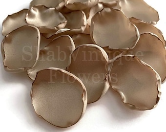 Champagne flower petals, flower girl petals, fall rustic wedding table decor