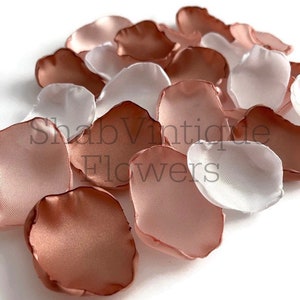 Rose Gold, Blush pink, White flower petals, Wedding Decor, table decor, flower girl petals, bridal shower, baby shower image 5