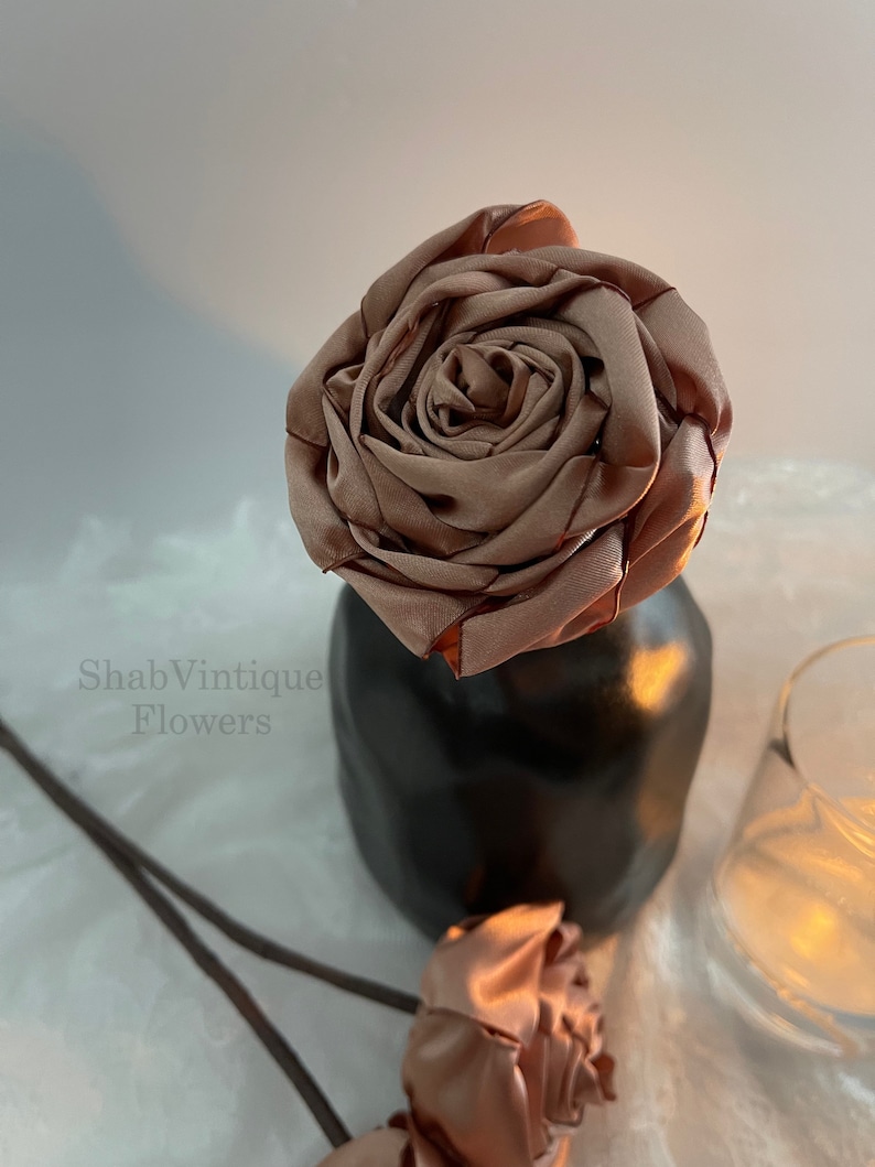 Rose Gold flower 12 inch stems, Wedding Flower centerpiece, reception table decorations, Wedding Arch Flowers image 8