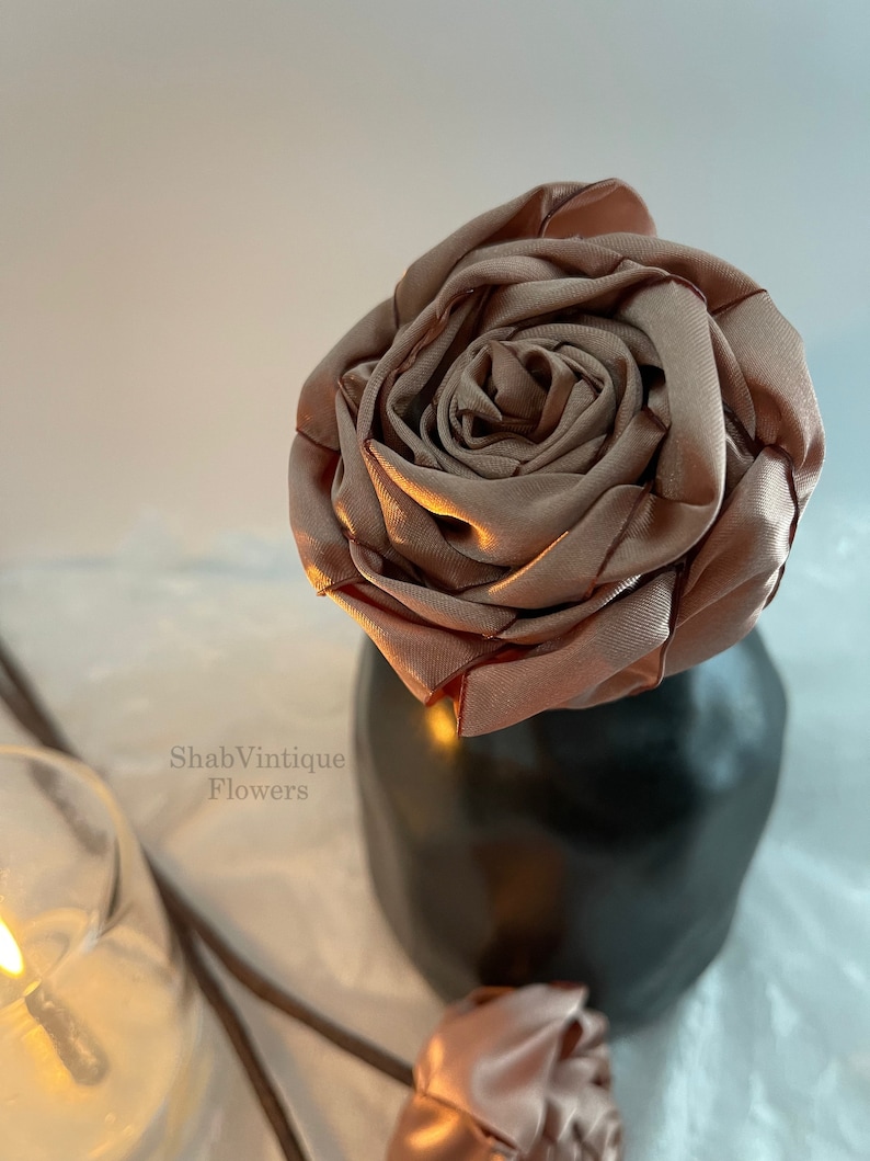 Rose Gold flower 12 inch stems, Wedding Flower centerpiece, reception table decorations, Wedding Arch Flowers image 5