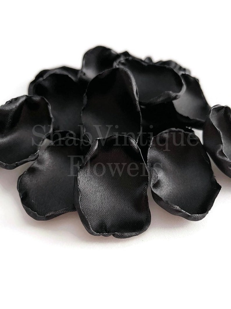 Black Flower Petals Black Rose Petals Table Decor Flower Etsy