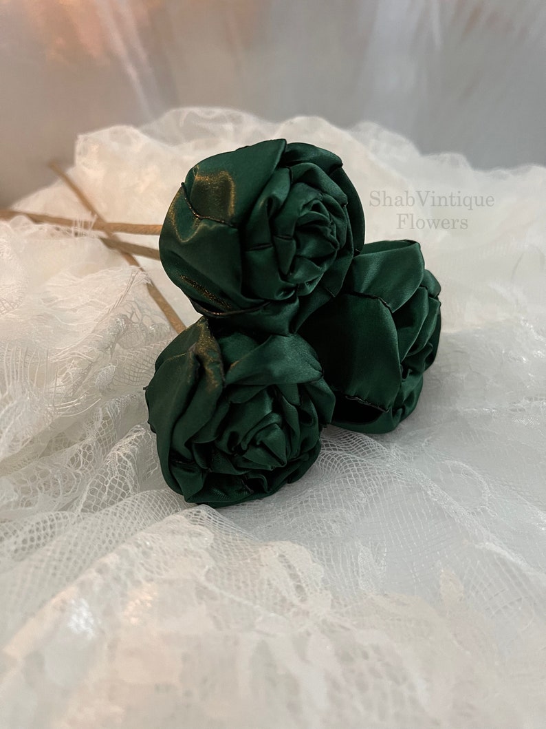 Emerald flower 12 inch stems, Wedding Flower centerpiece, reception table decorations, Wedding Arch Flowers image 3