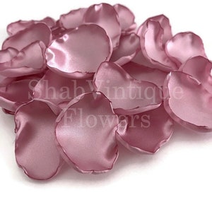 Rose pink flower petals, dusty rose petals, blush table decor, flower girl petals, wedding, baby shower decor