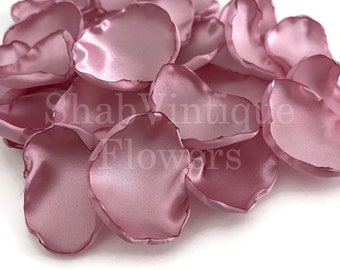 Rose pink flower petals, dusty rose petals, blush table decor, flower girl petals, wedding, baby shower decor