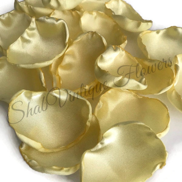 Pale yellow flower petals, wedding dessert table decor, flower girl petals, summer wedding