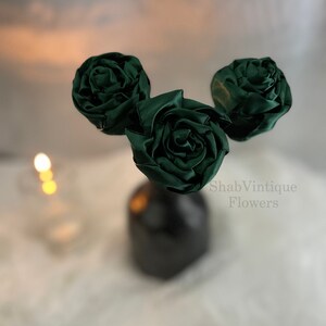 Emerald flower 12 inch stems, Wedding Flower centerpiece, reception table decorations, Wedding Arch Flowers image 2