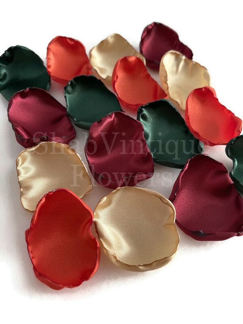 Emerald Green Burnt Orange Gold Burgundy Mix of Flower Etsy