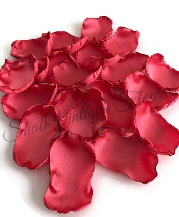 Coral Flower Petals Table Decor Country Wedding Decor Etsy