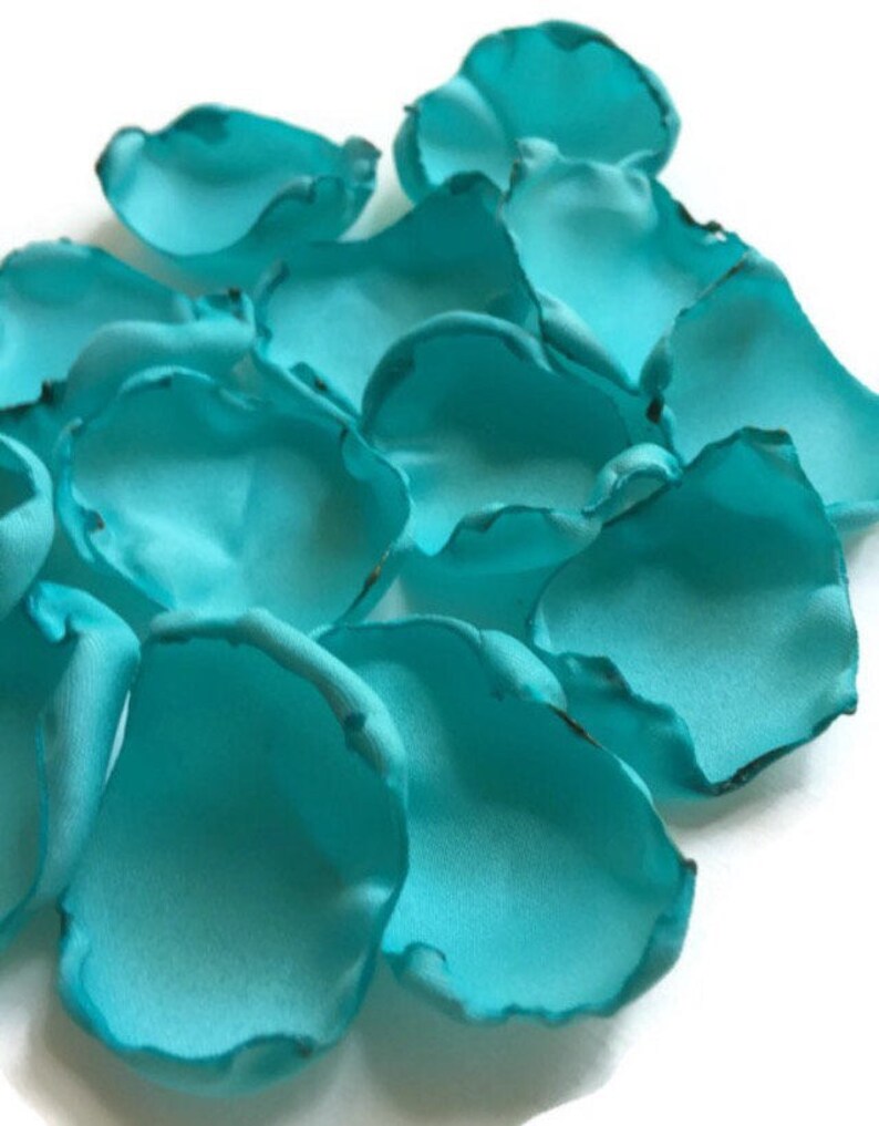 Turquoise Flower Petals Blue Rose Petals Table Decor Etsy