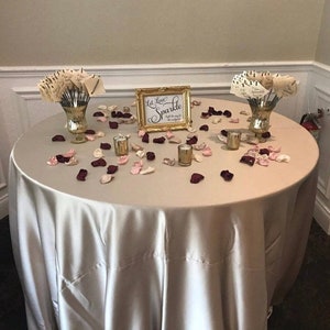Emerald green, ivory, burgundy mix of flower petals, flower girl petals, wedding aisle decor, cake table decor image 10