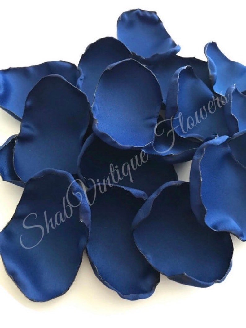 Dark Royal Blue flower petals table decor flower girl Etsy
