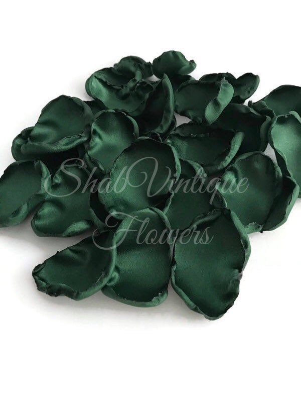 Wedding decorations Emerald green flower petals green rose | Etsy