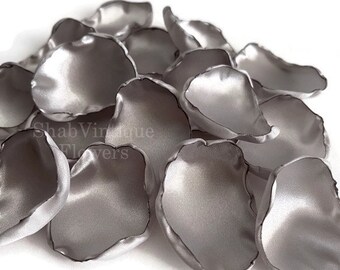 Wedding Aisle Decor, Silver flower petals, Petals to toss, Flower Girl Petals