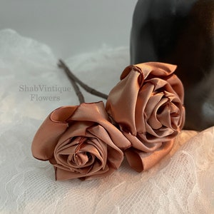 Rose Gold flower 12 inch stems, Wedding Flower centerpiece, reception table decorations, Wedding Arch Flowers image 1