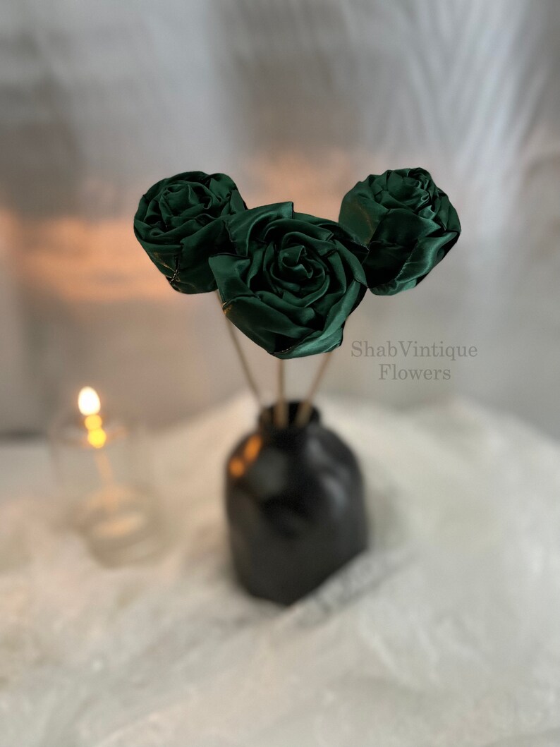 Emerald flower 12 inch stems, Wedding Flower centerpiece, reception table decorations, Wedding Arch Flowers image 6