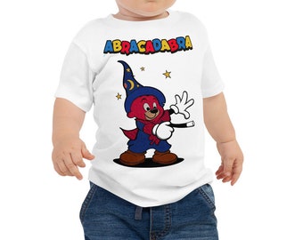 Abracadabra - Baby Short Sleeve Tee | Baby Tee | Infant Shirt | Crewneck | Toddler Tshirt | Rubber Hose | Cute Wizard | Magician | Comfy