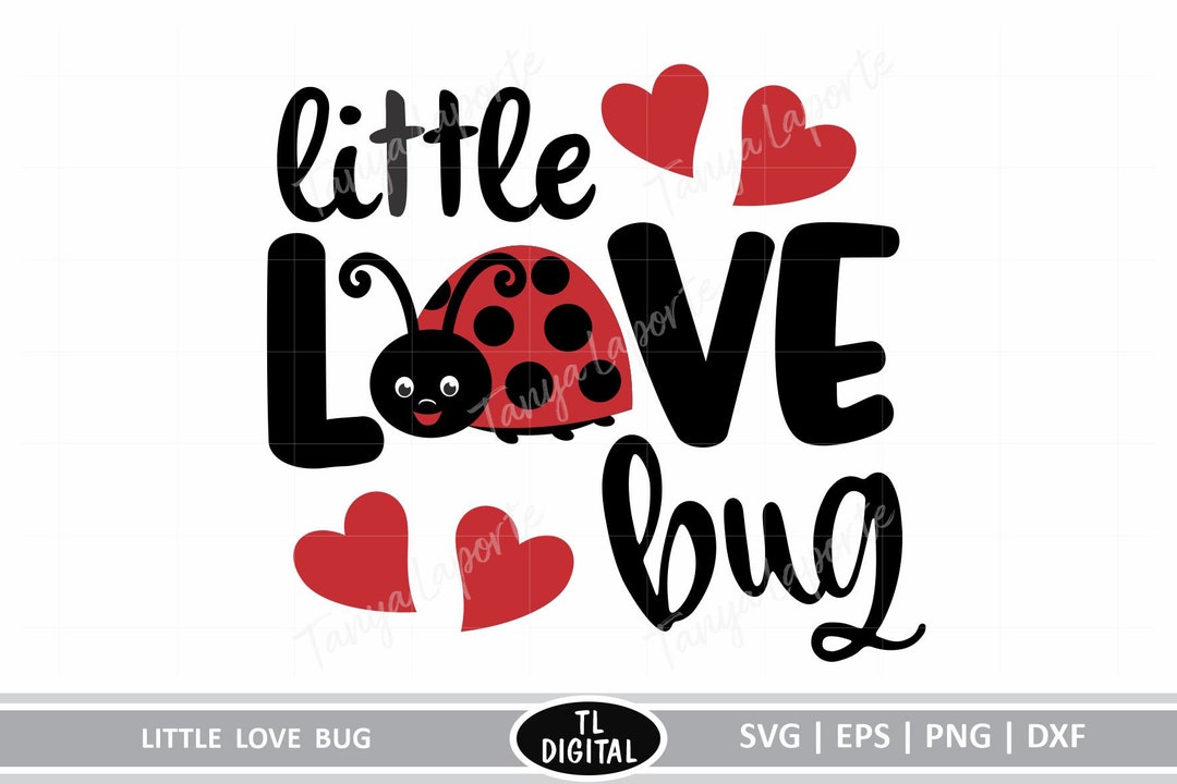 Little Love Bug Cute Graphic Svg, Epx, Dxf and Png File Format ...