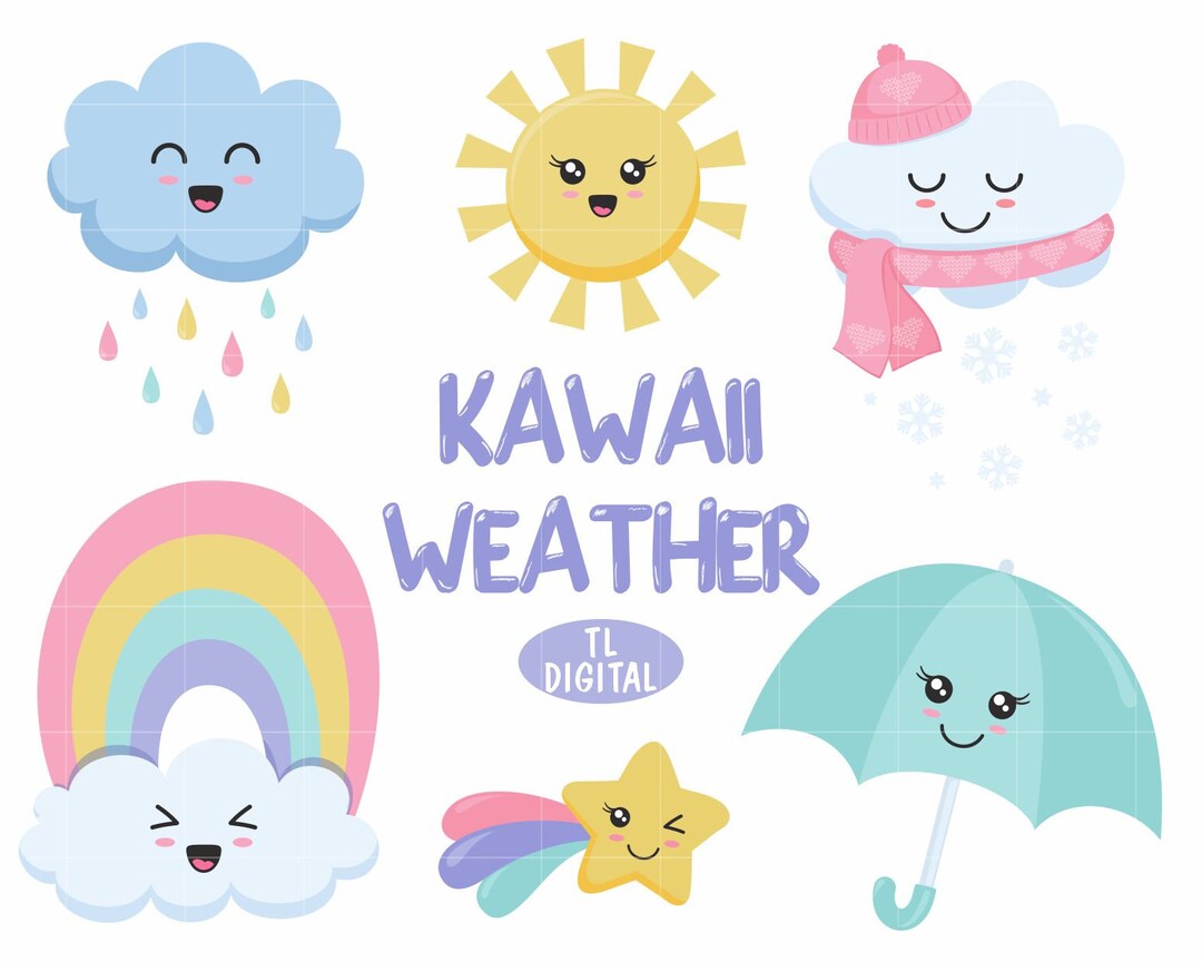Kawaii Weather / Kawaii Ky High Resolution PNG Files 15 Clipart ...