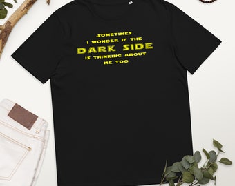 Star Wars, the Dark Side Unisex T-Shirt made from 100% Organic Ring-Spun Cotton Soft Cozy Darth Vader