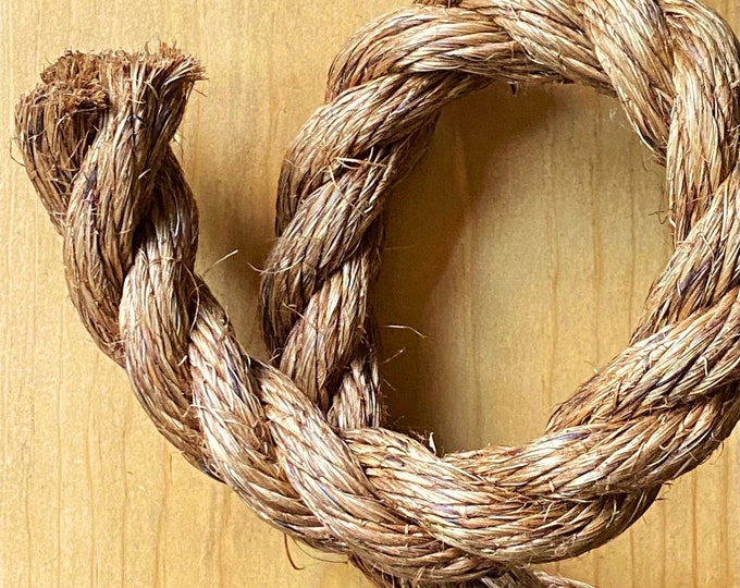 1” Diam Manila / Hemp Rope By-The-Foot - DIY Natural Nautical Ties - Farmhouse Industrial Rustic