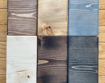 Custom Stained Wood Board – DIY Shelving, Farmhouse Plank