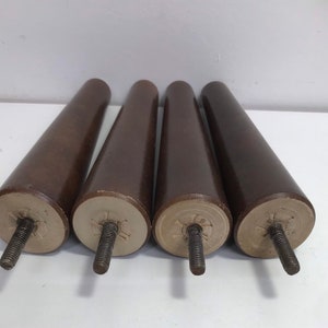 Set of 4 mid century furniture Legs  /  tapered  /  retro style