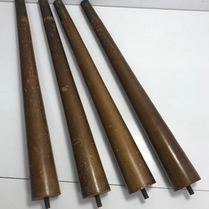 Set of 4 mid century furniture Legs  /  tapered  /  vintage