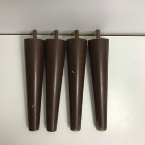 Set of 4 mid century furniture Legs  /  tapered  /  retro style