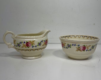 Crown Ducal creamer and sugar / Vintage