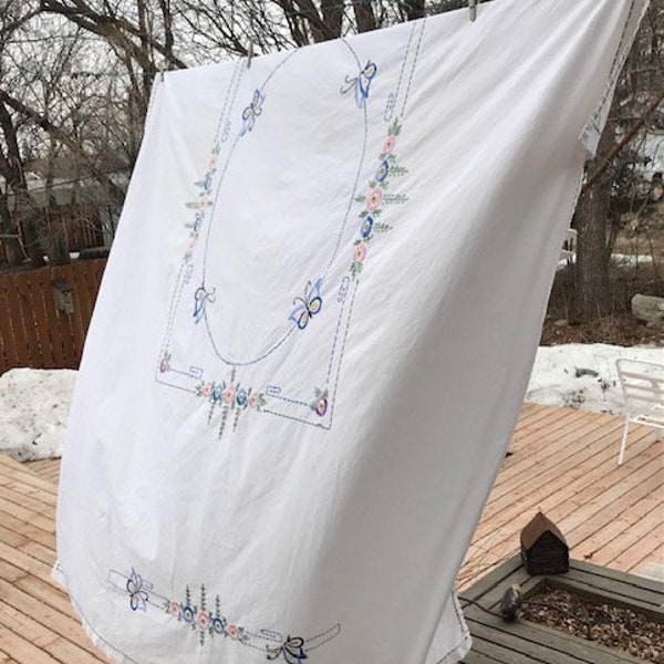 Blue Cotton Bed Spread Etsy