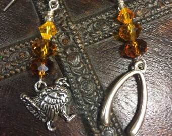 THANKSGIVING Earrings | Turkey Earrings | Wishbone Earrings | Thanksgiving Day | Thanksgiving Jewelry | Fall Jewelry | Thanksgiving Holiday