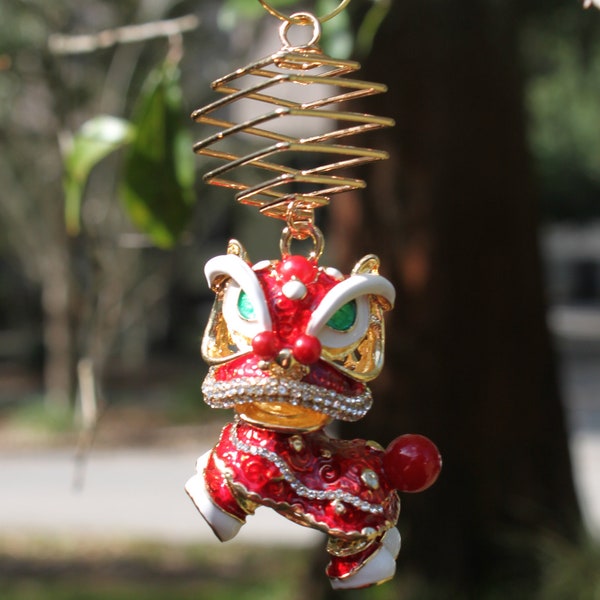 CHINESE LION Ornament | Ruby Lion Chinese New Year | Chinese Zodiac | Chinese Folklore | Lunar New Year