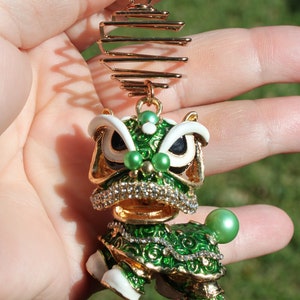 CHINESE LION Ornament | Emerald Lion | Chinese New Year | Chinese Zodiac | Chinese Folklore | Lunar New Year