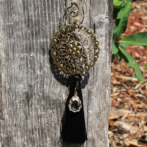 TASSELED ELEGANCE Flower Mandala Ornament | Christmas Ornament | BOHO | Flower | Mandala | Tassel | Elegant Christmas |