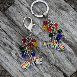 LGBTQ Pride Keychain | LGBTQ Purse Charm | Lesbian | Gay | Bisexual | Transgender | Queer | Ally | Pride | Proud | Rainbow | LGBTQ Christian