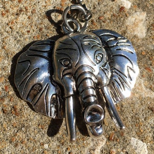 Antique Silver Elephant Fan Pull - Zoo Animal Room Decor
