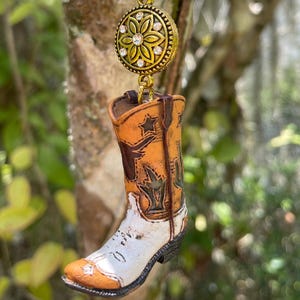 Cowboy Car Charm | Cowgirl Car Charm | Western Boot Care Charm | Western | Country Car Charm