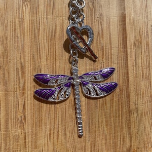 PURPLE Dragonfly Car Charm | Dragonfly Rear view Mirror Charm | Mirror Charm | Car Charm | Memorial Gift