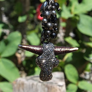 SEEING STARS Car Charm | Cow Skull Car Charm | Western Skull Car Charm | Cowboy | Cowgirl | Car Accessory | Rearview Mirror Charm | Steer