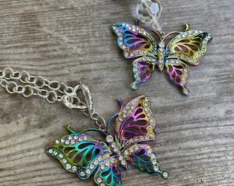 Colorful Butterfly Car Charm | Butterfly Rearview Mirror Charm | Mirror Charm | Car Charm | Memorial Gift | Butterfly