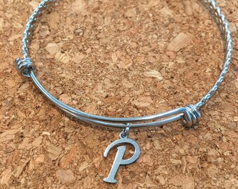 INITIAL BANGLE Bracelet | Stainless Steel Bangle | Letter Bracelet | Initial Bracelet | Bridesmaid | Graduation | Mother's Day |Gift for Her