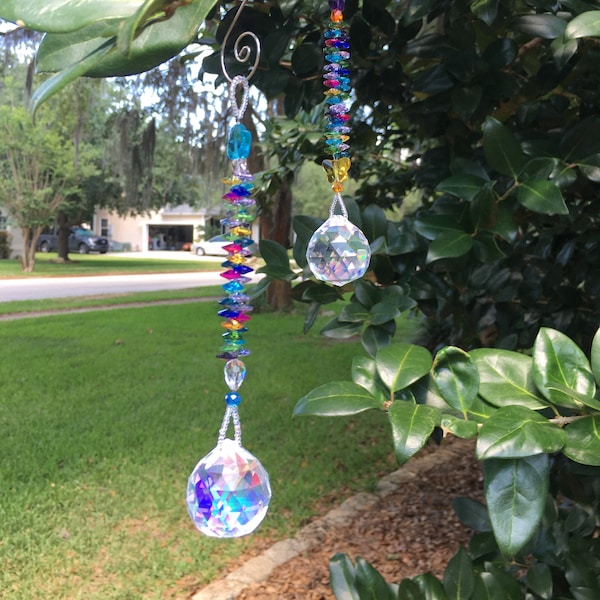 Crystal Suncatcher | Window Suncatcher | Suncatcher for Window | Crystal Fan Pull | Home Decor