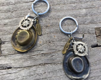 WANDERLUST Key Chain | Cowboy Key Chain | Ranch | Western Key Chain | Western Gift | Gift for Him | Rustic Key Chain