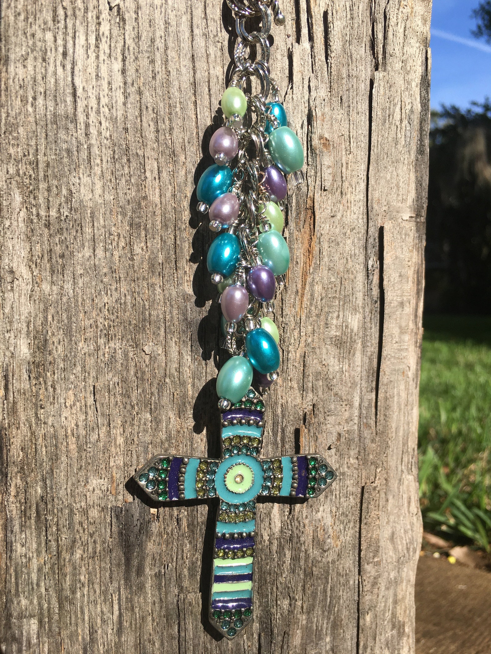 BOHO Religion Cross Car Charm BOHO Car Charm Christian Etsy
