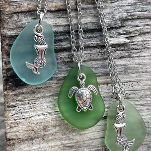 SEA GLASS TURTLE Necklace Sea Glass Turtle Necklace - Etsy