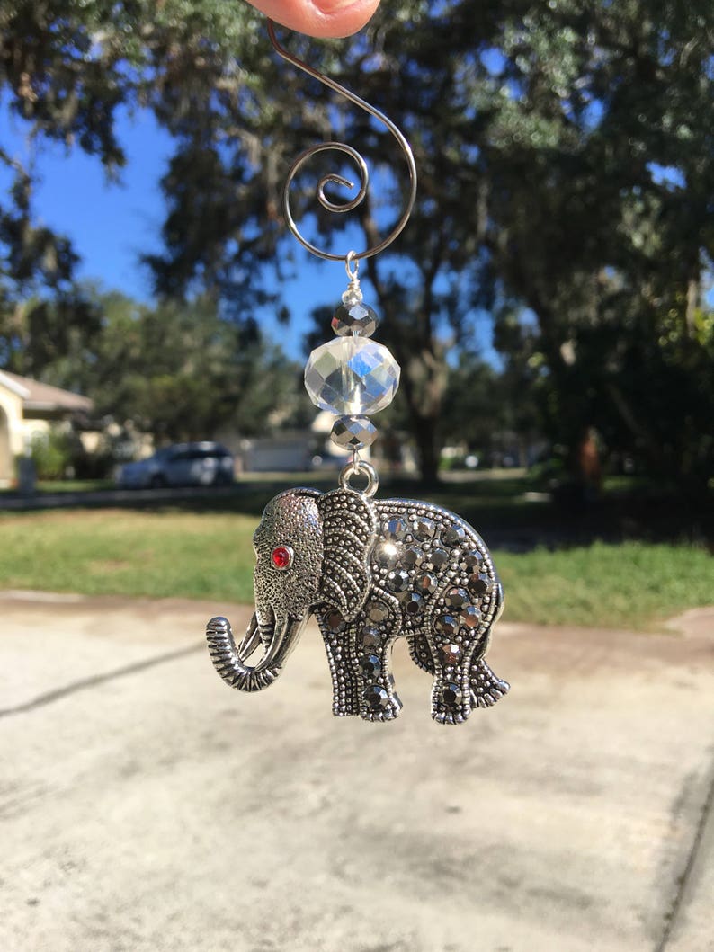 ELEPHANT Christmas Ornaments Rhinestone Christmas Ornament Etsy Israel