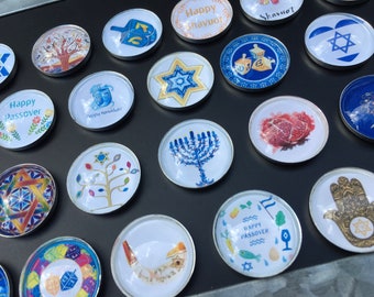 Jewish Refrigerator Magnets | Housewarming Gift | Jewish Faith Gift | Hanukkah | Shavuot | Passover | Synagogue | Jewish School Teacher